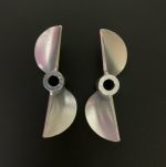 CNC Matched Pair Propellers, 47mm Diameter, 1.7" Pitch, 3/16" Bore