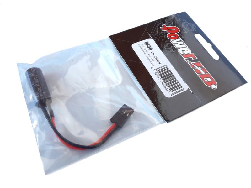 PowerHobby Glitch Buster Condensatore Di Alimentazione X4 Per Servo Savox Hitec Futaba Spektrum