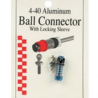 4-40 Aluminum Ball Link with Locking Sleeve (Blue)