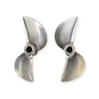Pair of 48mm OSE CNC High Rake Series Props : Stainless Steel