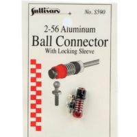 2-56 Aluminum Ball Link with Locking Sleeve (Red)