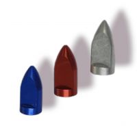 Aluminum 5mm Bullet Nut in blue, red or silver
