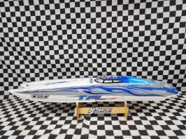 TFL Genesis Bare Hull : Painted Blue/White Fiberglass (37" 950mm)