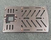 Carbon-fiber Integrated Brushless esc and servo mount for catamaran