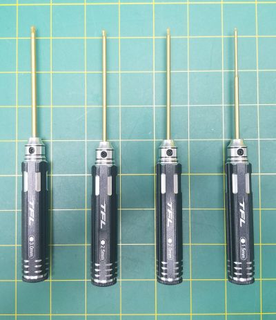 TFL 4 Piece Ball Tip Driver Set 1.5, 2, 2.5, 3mm